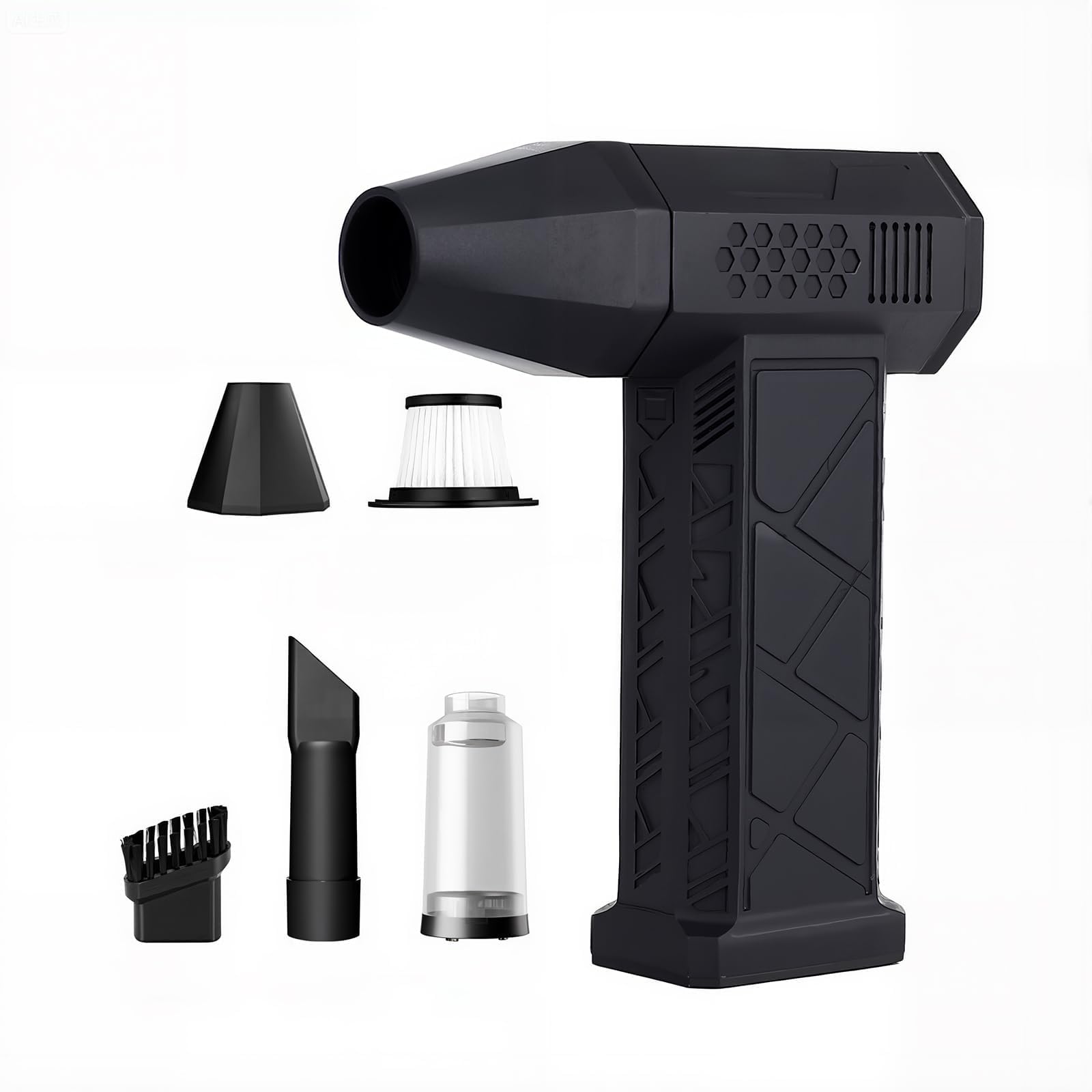KTEBO エアダスター ブロワー 充電式 2WAY送風＆吸引 3段階風量調整 130000rpm 小型 軽量 集じんカップ・3ノズル付き